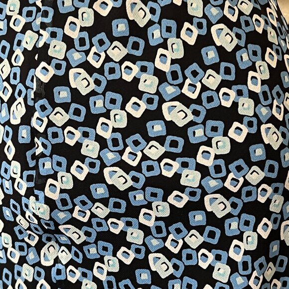 Caslon blue patterned midi skirt size L - Picture 3 of 5